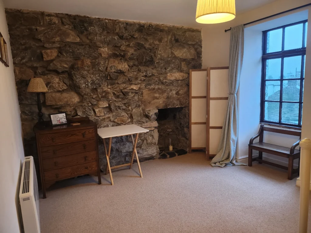 The Therapy Room at Waterloo House, a peaceful treatment space overlooking the River Colwyn