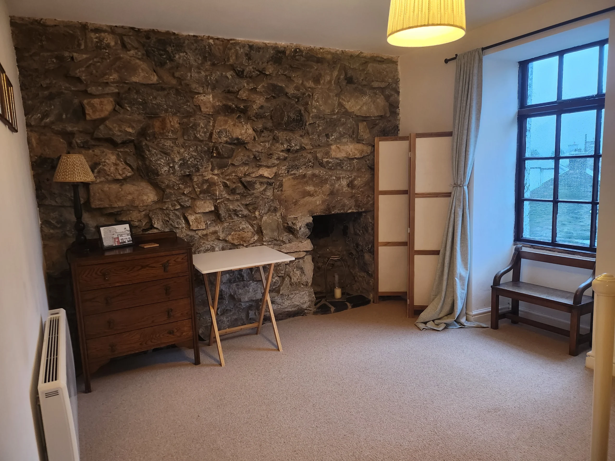 The Therapy Room at Waterloo House, a peaceful treatment space overlooking the River Colwyn