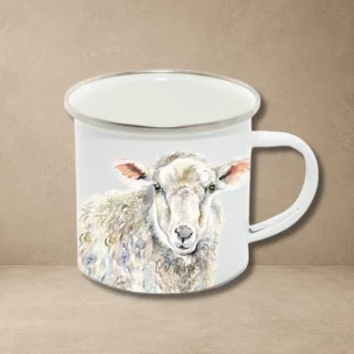 Sheep Enamel 12oz mug